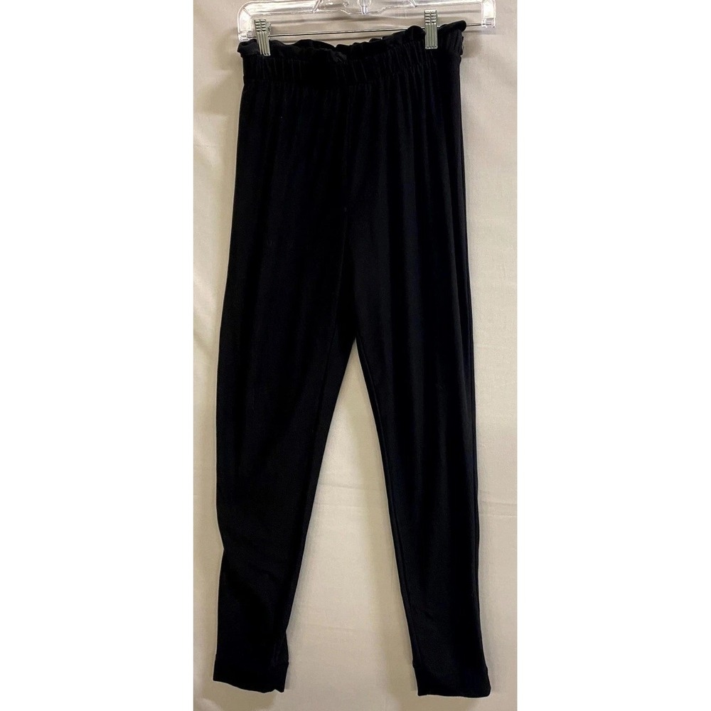 Mudd Jogger Pants Womens XS Black Stretch Pleated Elastic Waist Tapered Leg